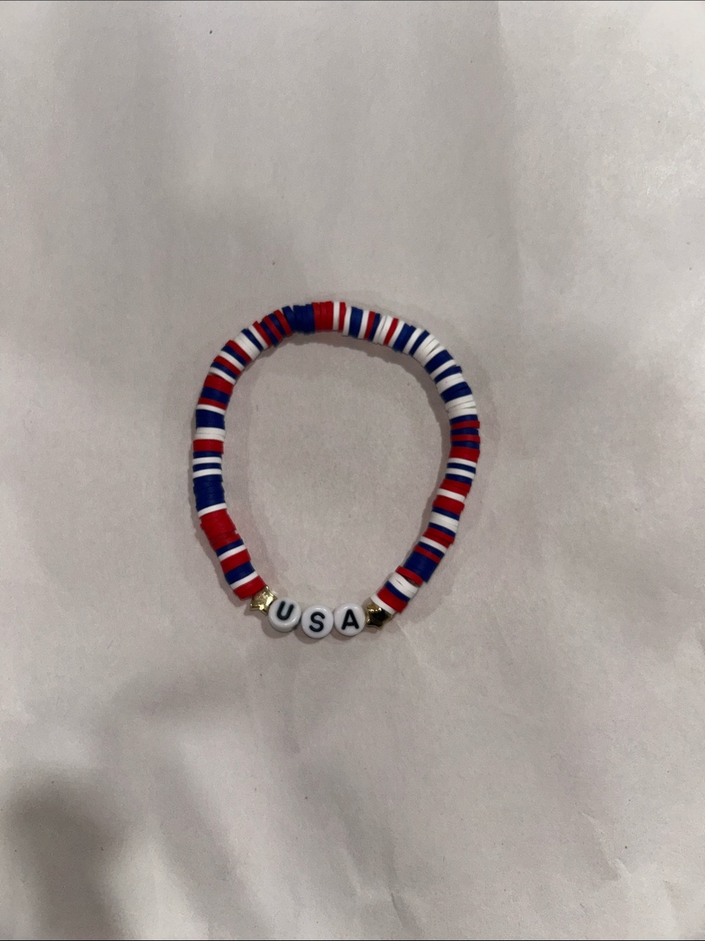 USA Red, White & Blue Beaded Bracelet. NWOT